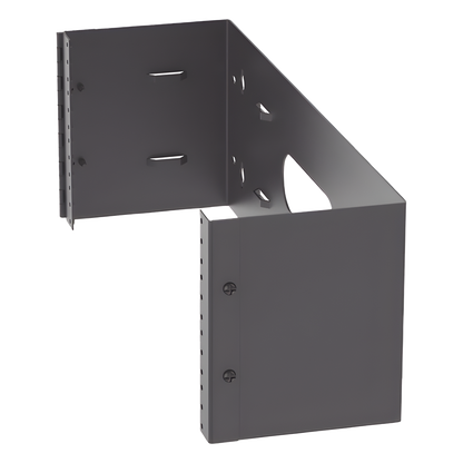Rack Abierto de Instalación en Pared con Bisagras, Profundidad de 159 mm, 19 in de Ancho, 4 UR, Color Negro
