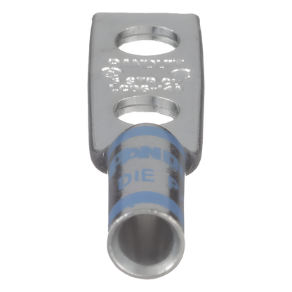 Zapata de compresión LCD6-14A-L para cal. 6 Awg, Doble barreno para tornillo prisionero de 1/4, Espaciado de orificio 16mm, 1 Pz