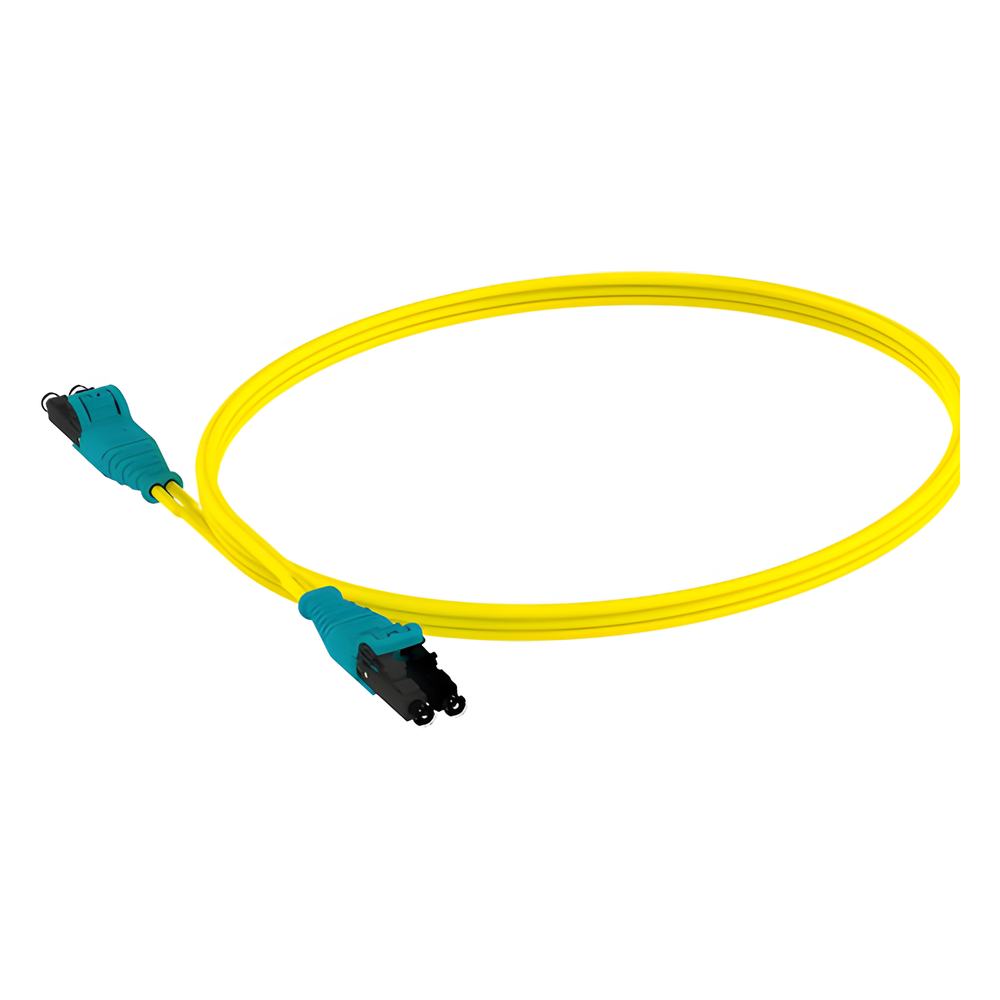 Jumper de Fibra Optica Monomodo 9/125 OS2, LC-LC Duplex Push Pull, OFNR (Riser), Color Amarillo, 3 Metros (9.84 Pies)