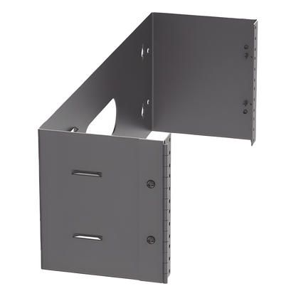 Rack Abierto de Instalación en Pared con Bisagras, Profundidad de 159 mm, 19 in de Ancho, 4 UR, Color Negro
