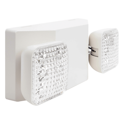 Luz LED de Emergencia / Doble LED 1W / 150 Lúmenes / Voltaje Universal 127-277 VAC / Batería Ni-Cd 3.6V 900mAh / UL 5VA / 90 min Autonomía