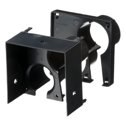 Tapa con 2 Salida a Tubo Corrugado de 1.5in (38mm), Para uso con Canaletas 4X4 FiberRunner™, Color Negro