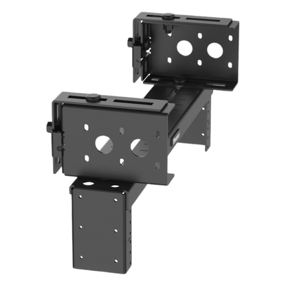 Rack de Distribución Aéreo de 2 Postes PanZone®, Rieles Roscados #12-24, de 2 UR, Color Negro
