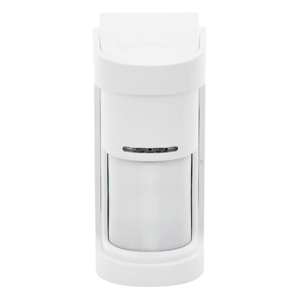 Detector de Movimiento / 180° de Detección / Panorámico / Cableado, alimentado a baterías / 100% Exterior / Compatible con cualquier panel de alarma/ Serie SHIELD