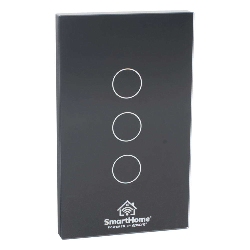 (Wifi) Apagador switch inalámbrico WIFI, control de 3 regresos de carga, 110V