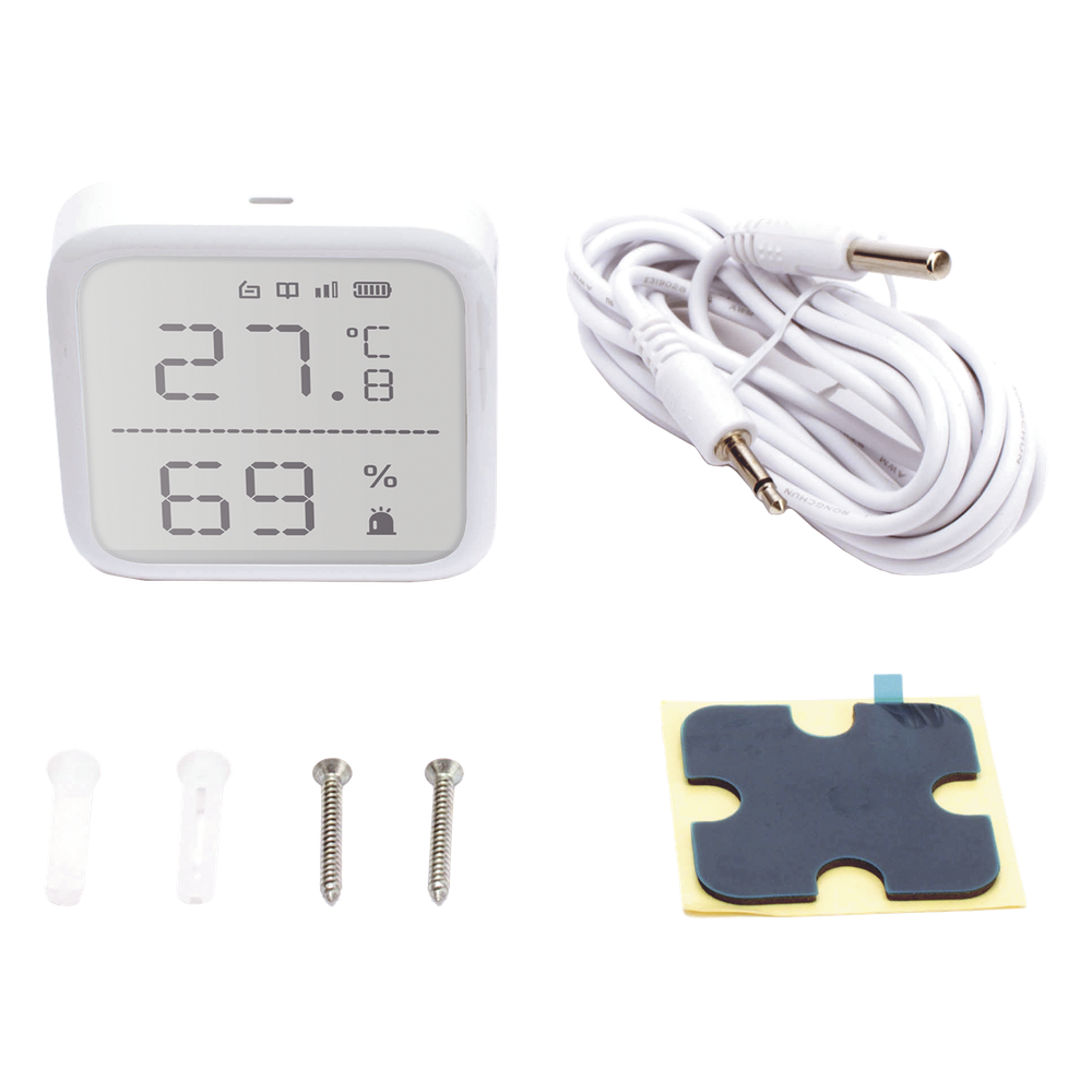 (AX PRO) Detector de Temperatura y Detector de Humedad Inalámbrico / 2.7" de Tamaño / Uso en Interior / Rango de Detección desde  -35°C hasta 99°C
