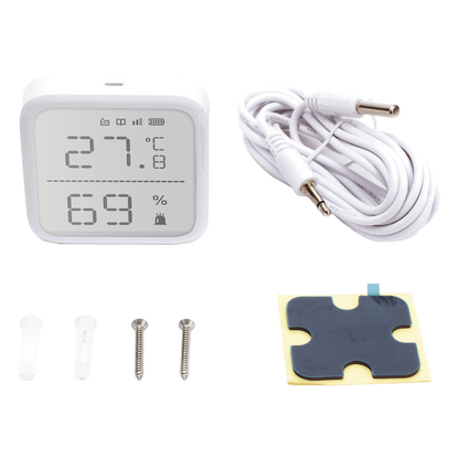 (AX PRO) Detector de Temperatura y Detector de Humedad Inalámbrico / 2.7" de Tamaño / Uso en Interior / Rango de Detección desde  -35°C hasta 99°C