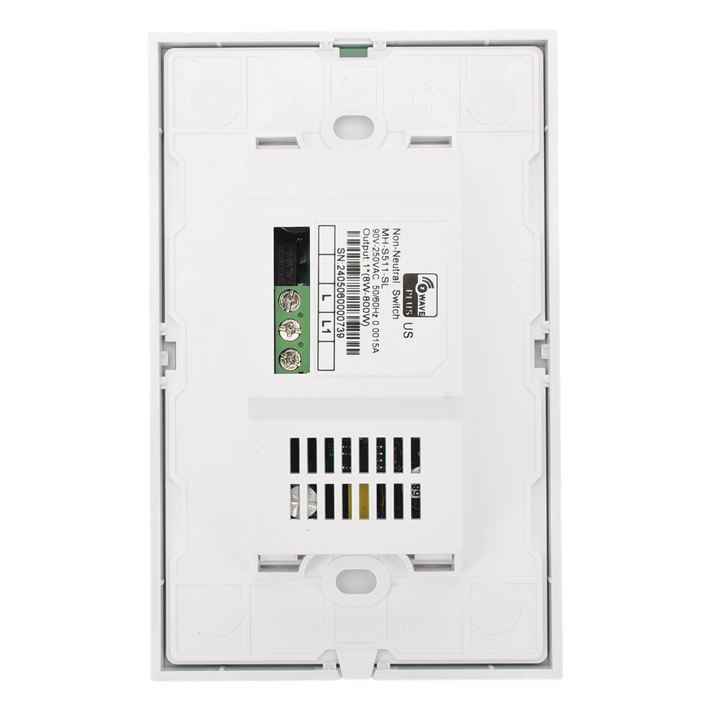 (ZWAVE) Interruptor On/Off panel táctil touch inalámbrico Zwave Plus 1 boton. No requiere cable neutro, Compatible con Hubitat HC8, Álula  M2M, otros
