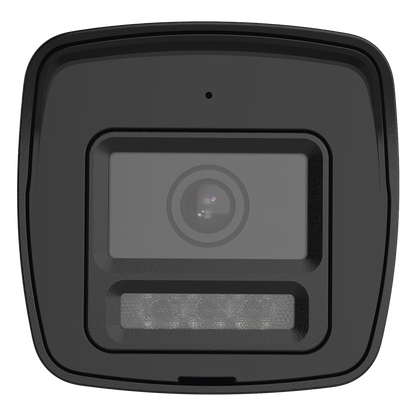 [Audio Bidireccional + Sirena & Estrobo + Dual Light + ColorVu] Bala TURBOHD 4K (8 Megapixel) / Lente 2.8 mm / 30 mts IR EXIR + 20 mts Luz Blanca / Micrófono y Bocina Integrado / Exterior IP67 / Metal / dWDR