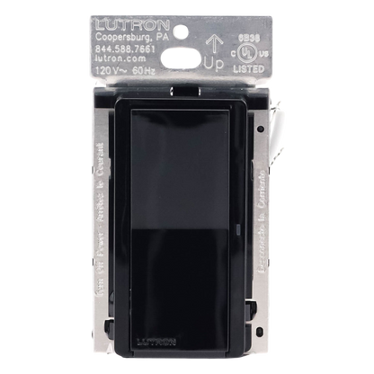 Interruptor de pared inteligente Claro on/off, 120 V con neutro, 5 A en LED y 600 W incandescente, funciona con control Pico y Smart Hub Caseta Wireless, color negro