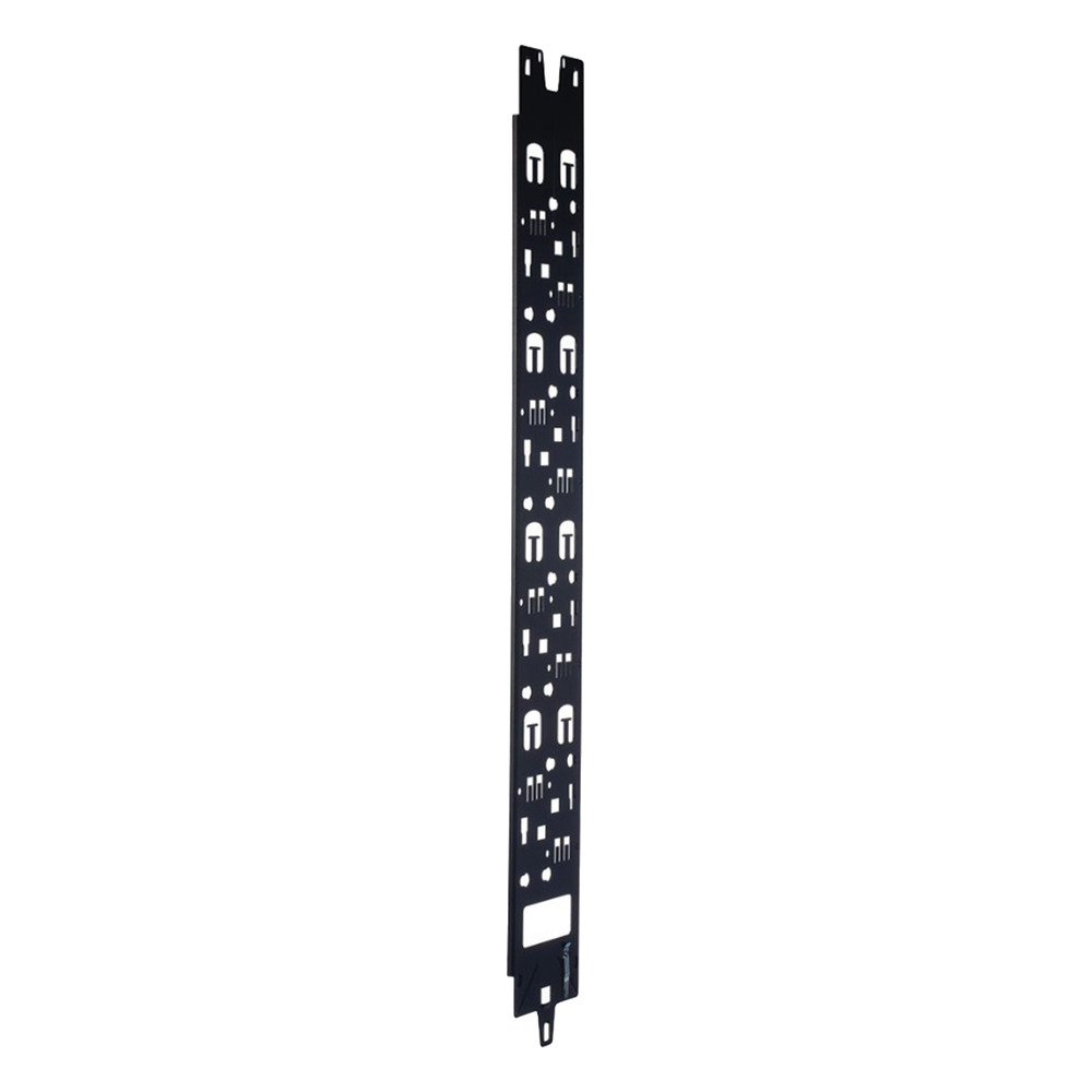Panel Administrador de Cables Vertical para Gabinete FlexFusion™ de 42RU, Acepta Anillos en D, Anillos S1DR, S2DR y L; S1LR, S2LR, Color Negro