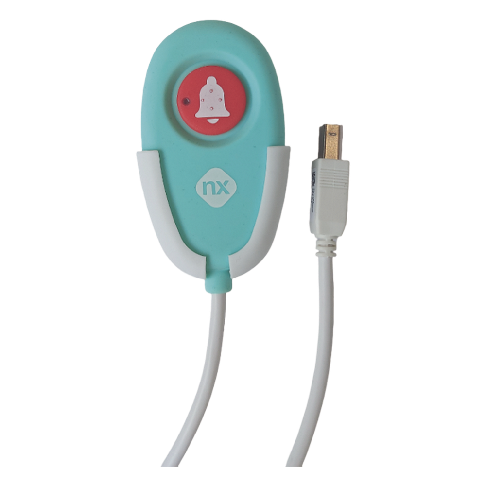 Terminal de Cama Inalámbrico / Botón de Alarma Presencia y Médico / IP54 / Material ABS Antibacteriano / RF 433MHz / 400 metros Distancia Transmisión (linea de vista)/ Alimentación 2xAAA / Protocolo POCSAG