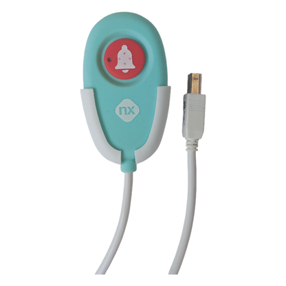 Terminal de Cama Inalámbrico / Botón de Alarma Presencia y Médico / IP54 / Material ABS Antibacteriano / RF 433MHz / 400 metros Distancia Transmisión (linea de vista)/ Alimentación 2xAAA / Protocolo POCSAG