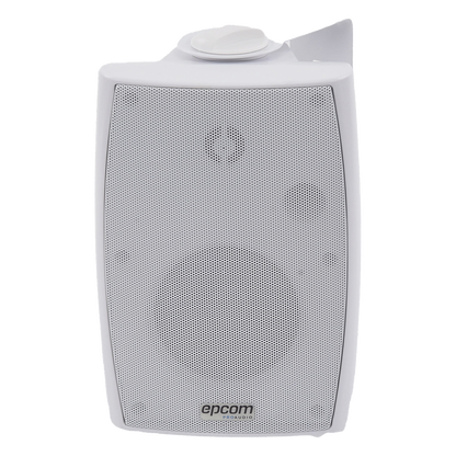 Altavoz de Pared de 2 vías | Woofer 4in + 1.5in | 2.5W - 20W | Para Sistemas 70/100V y 8 ohms | Material ABS | Rejilla y Bracket de Metal | Color Blanco