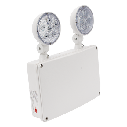 SFWMC / Luz de Emergencia LED / Montaje Universal Pared-Techo-Lateral / 600 lm / 3W / 120-277 VAC / Batería de Respaldo 6V 4.5Ah