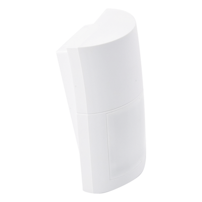 Detector de Movimiento Exterior / Doble Tecnología PIR + Microondas / 12 m (39.4 ft) de Alcance / 120° de Cobertura / Anti-Blocking / Altura Ajustable 0.8-2.7 m / 100% Exterior / Compatible con Cualquier Panel de Alarma