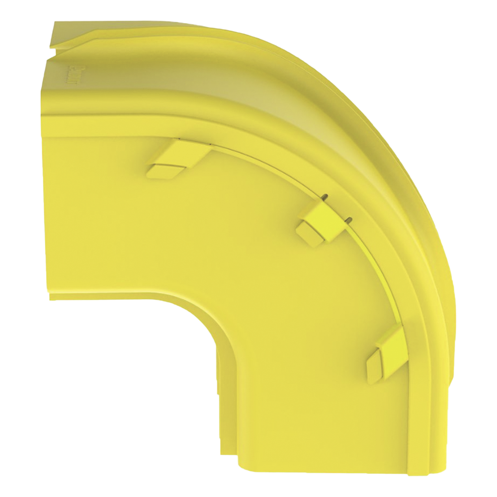 Bajada Vertical Exterior de 90º sin Tapa, Para uso con Canaletas 6X4 FiberRunner™, Color Amarillo