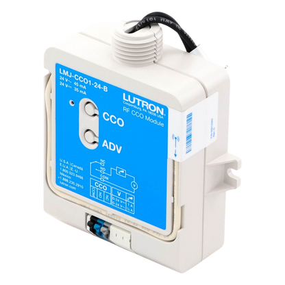 Módulo CCO de RF con salida de contacto seco NO/NC, 24 V, tipo mantenido o momentáneo, para integrar RadioRA 2, RadioRA 3 y HomeWorks QS con sistemas de terceros