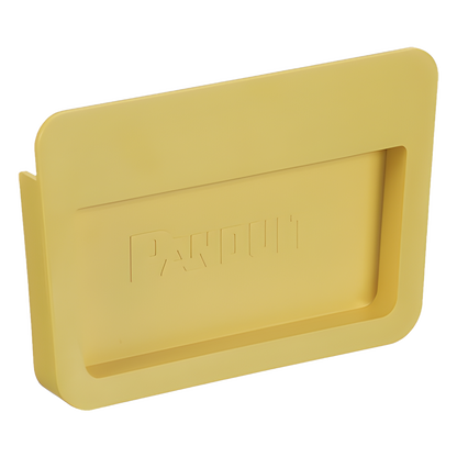 Tapa Final Para Canaletas FiberRunner™ 6x4, de Instalación a Presión, Color Amarillo