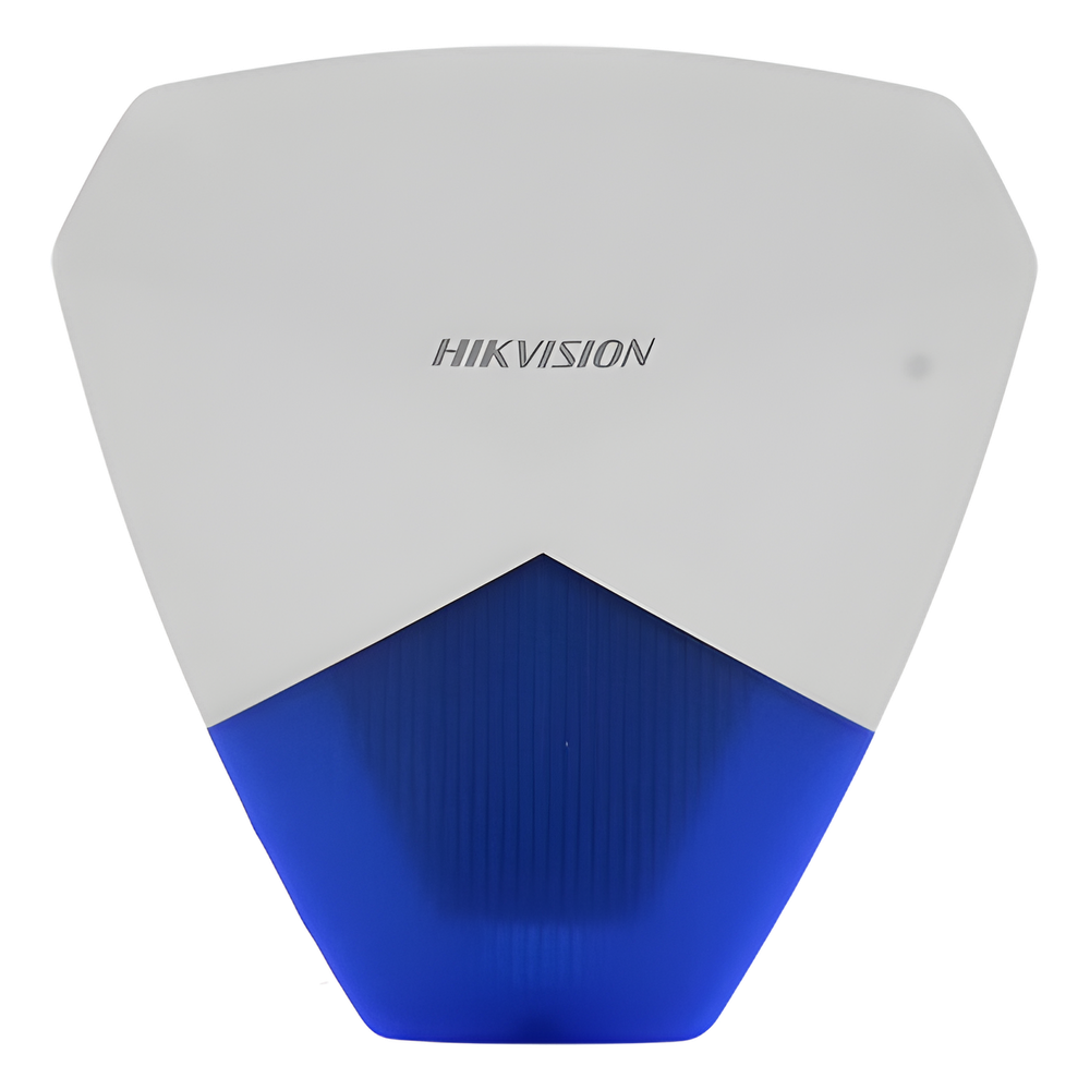 Sirena Estrobo Cableada Hikvision DS-PS1-B / 105 dB / LED Azul / IP54 / Compatible con Cualquier Panel de Alarma