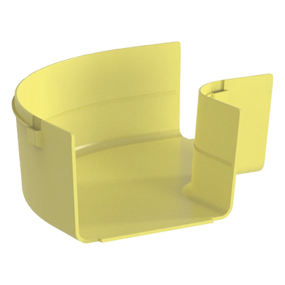 Ángulo Recto a 90º Horizontal, Para Canaletas FiberRunner™ 6X4, Color Amarillo