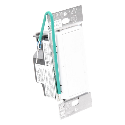 Interruptor de pared on/off para sistema RadioRA 2, doble voltaje 120/277 V, 8 A en iluminación y motores de 1/10 HP (3 A), dos hilos sin cable neutro, unipolar o multilocalización