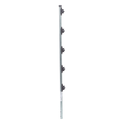 Poste con altura de 1m para cercos eléctricos/ Incluye base multiposicion fabricado 100% con acero galvanizado con 5 aisladores de paso