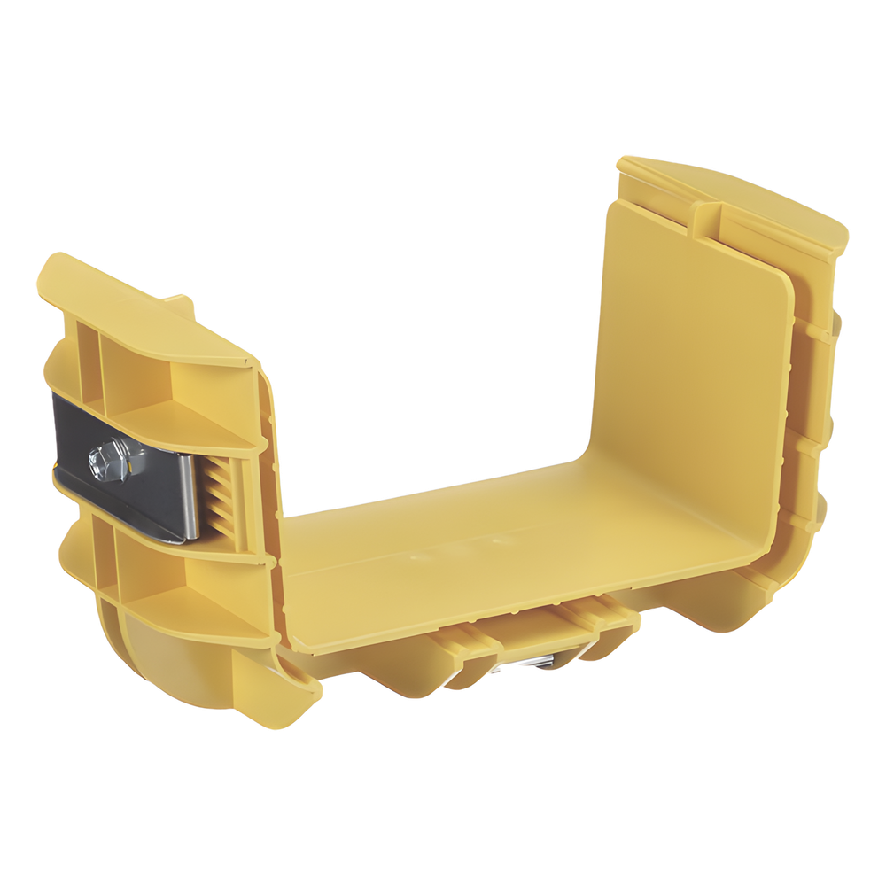 Union Recta "Cople", Para Canaleta FiberRunner™ 6X4, Color Amarillo
