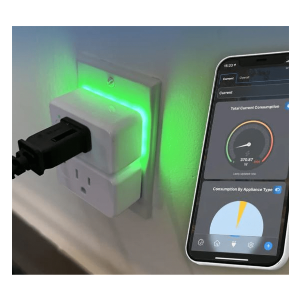 Adaptador PlugIn inalámbrico WIFI/ Nube P2P / Medición de consumo/ Soporta Google y Alexa / 15A