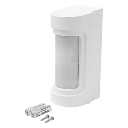 Detector de movimiento PIR dual inalámbrico para exteriores con batería de litio de larga duración