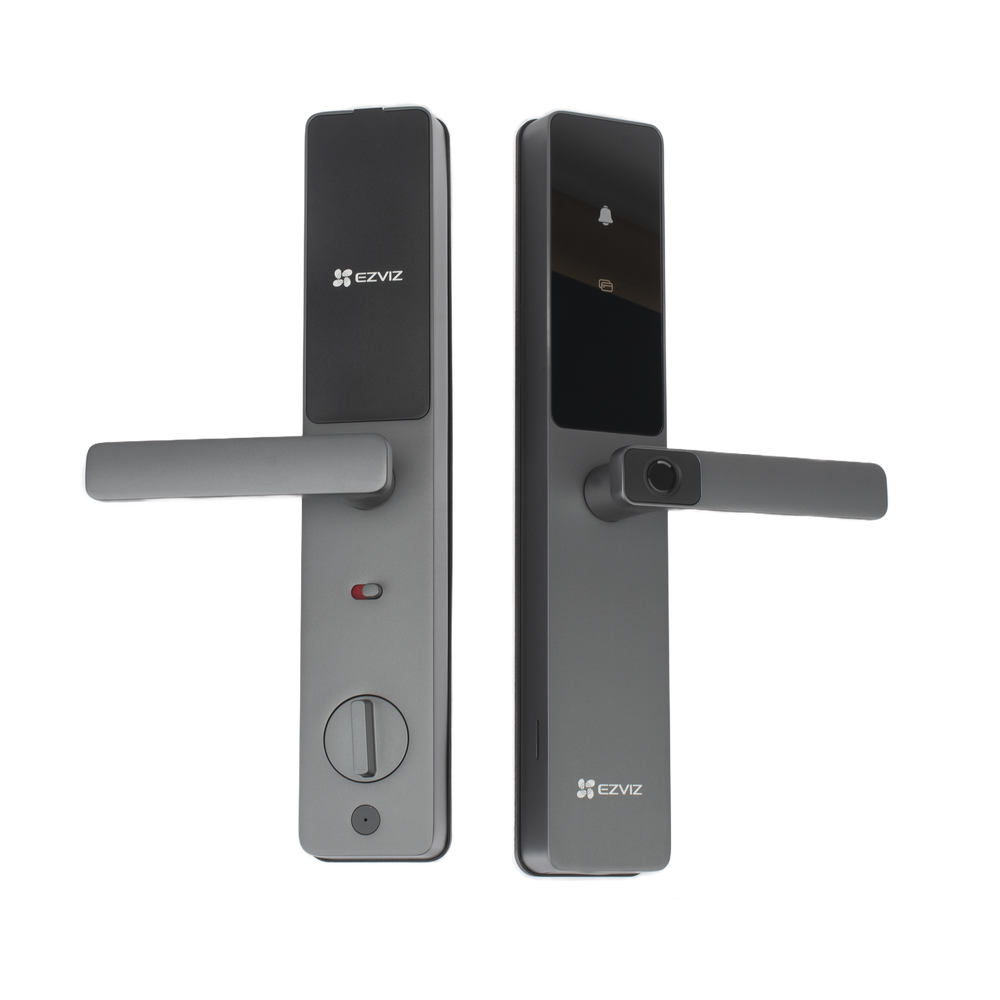 Cerradura Inteligente / Wi-Fi / Bluetooth  / Códigos Temporales Para Visitantes / Lectura de Huella / Lectura de Tag / Contraseña /  Botón para Timbrar / Apertura Remota /  Alarma Anti-intrusión /  No Requiere HUB