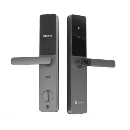 Cerradura Inteligente / Wi-Fi / Bluetooth  / Códigos Temporales Para Visitantes / Lectura de Huella / Lectura de Tag / Contraseña /  Botón para Timbrar / Apertura Remota /  Alarma Anti-intrusión /  No Requiere HUB