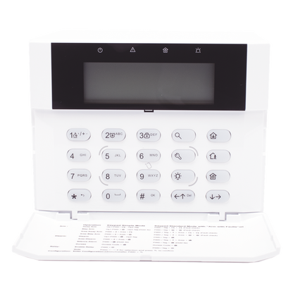 (AX HYBRID PRO) Teclado Compatible con el Panel Hybrid Pro Hikvision DS-PHA64-LP y DS-PHA64-LP(B) / Pantalla LCD / 2 zonas cableadas / 1 salida de alarma / 64 Llaveros