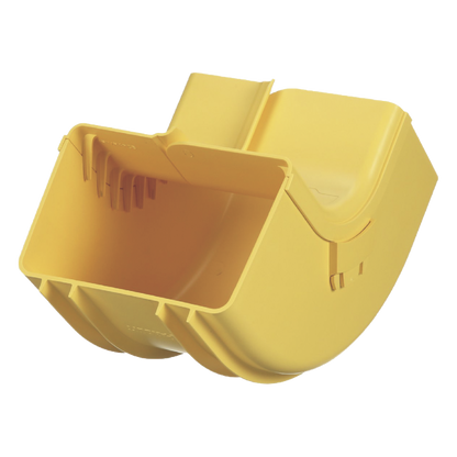 Bajada Vertical Interior de 90º con Tapa, Para uso con Canaletas 6X4 FiberRunner™, Color Amarillo