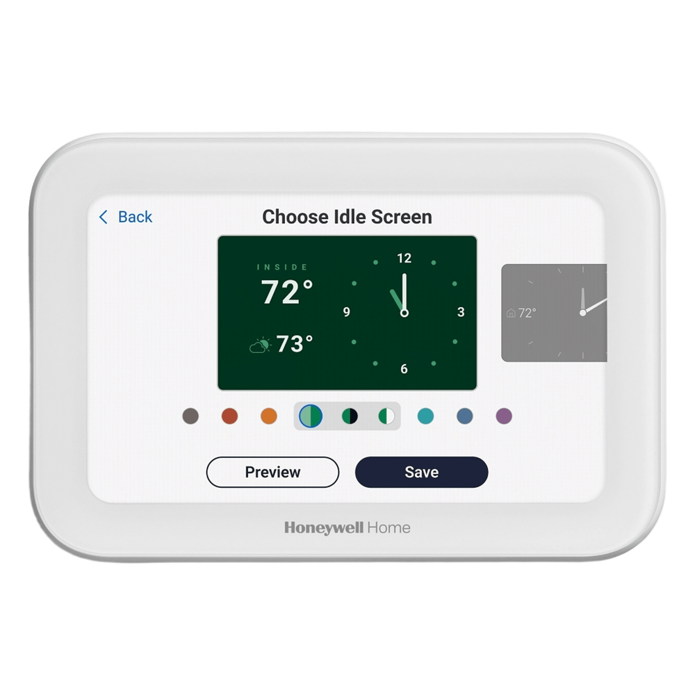 Termostato inteligente con pantalla táctil de 5 pulgadas, control de calidad de aire (IAQ), hasta 4H/2C bomba de calor, Wi-Fi, Bluetooth y Matter, color blanco