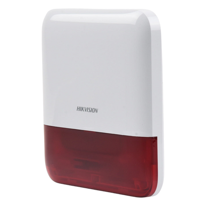 (AX PRO) Sirena Inalámbrica con Estrobo Rojo para Exterior IP65 / 110 dB