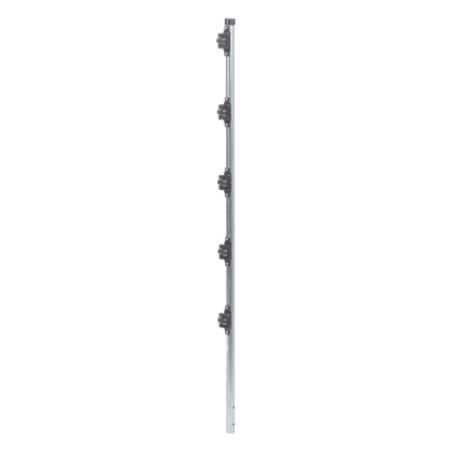 Poste con altura de 1m para cercos eléctricos/ Incluye base multiposicion fabricado 100% con acero galvanizado con 5 aisladores de paso