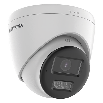 [Audio Bidireccional + Sirena & Estrobo + Dual Light + ColorVu] Turret TURBOHD 4K (8 Megapixel)  / Lente 2.8 mm / 40 mts IR EXIR + 40 mts Luz Blanca / Sirena / Micrófono y Bocina Integrado / Exterior IP67 / dWDR