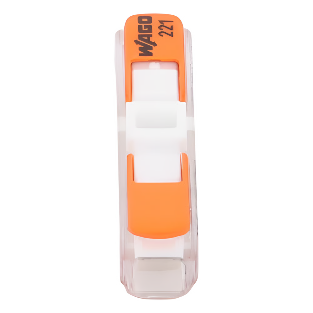 Conector de Instalación en Línea / CAGE CLAMP® con Palancas / 2 Polos / 4 mm² Máx. (12 AWG) / Transparente / 600V UL / 32A / IP20 / T85 85°C