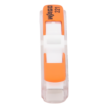 Conector de Instalación en Línea / CAGE CLAMP® con Palancas / 2 Polos / 4 mm² Máx. (12 AWG) / Transparente / 600V UL / 32A / IP20 / T85 85°C