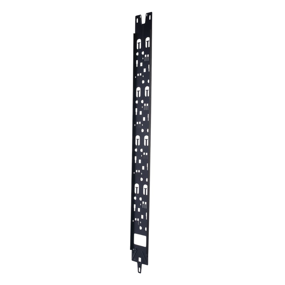 Panel Administrador de Cables Vertical para Gabinete FlexFusion™ de 42RU, Acepta Anillos en D, Anillos S1DR, S2DR y L; S1LR, S2LR, Color Negro
