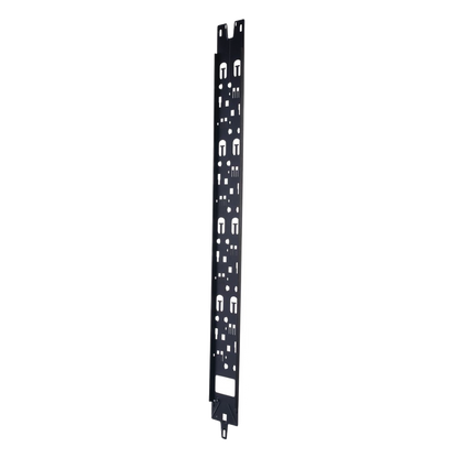 Panel Administrador de Cables Vertical para Gabinete FlexFusion™ de 42RU, Acepta Anillos en D, Anillos S1DR, S2DR y L; S1LR, S2LR, Color Negro