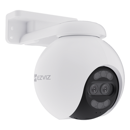 Cámara PT / Wi-Fi / Lente Dual / Panorámica 360° / Resolución 4K / Visión Nocturna ColorFULL  / IA Detección de Humanos y Vehiculos / Alarma con Sirena y Luz / IP65