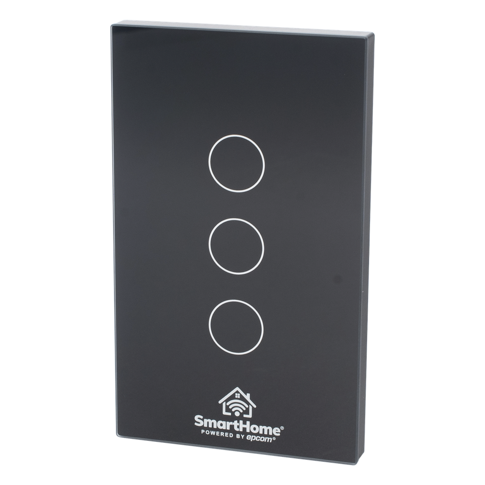 (Wifi) Apagador switch inalámbrico WIFI, control de 3 regresos de carga, 110V