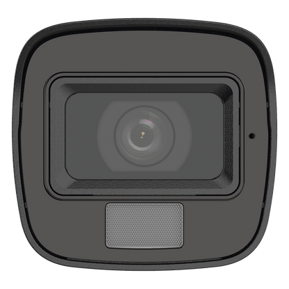 [Dual Light] Bala IP 4 Megapixel / Lente 2.8 mm / Ángulo de visión 104° / 20 mts IR + 15 mts Luz Blanca / Micrófono Integrado / ACUSENSE Lite / Exterior IP67 / H.265+ / PoE / ONVIF / dWDR