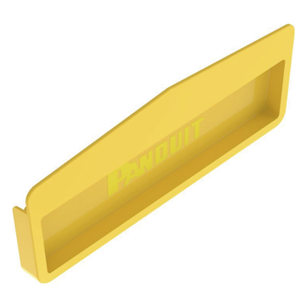 Tapa Final Para Canaletas FiberRunner™ 12x4, de Instalación a Presión, Color Amarillo
