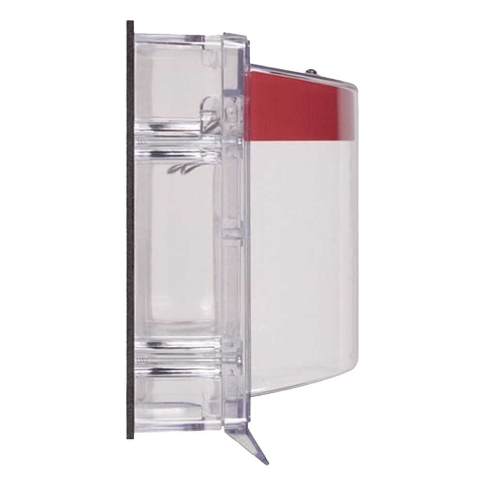 Cubierta Protectora de Policarbonato Serie Stopper IIÆ, Con Bocina, Con Espaciador, Montaje Empotrado, Etiqueta en Español, IP54