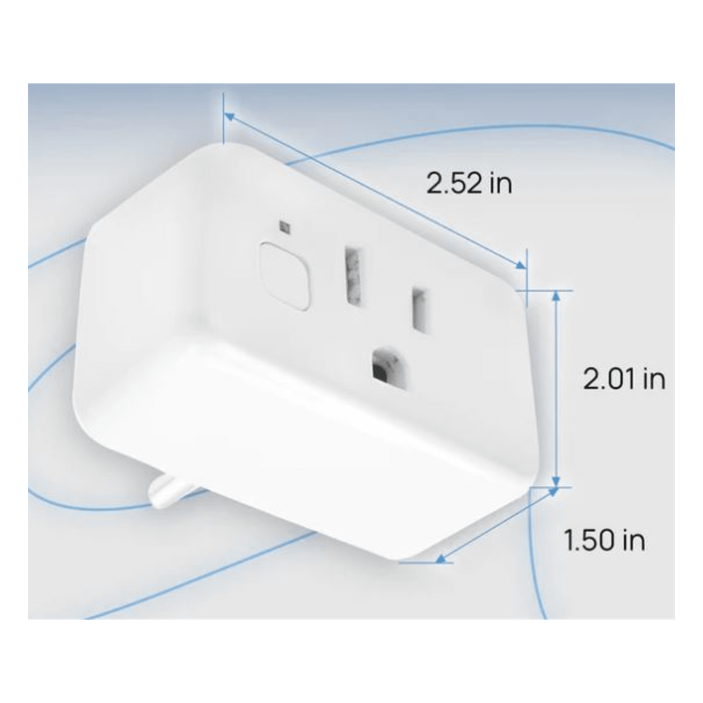 Adaptador PlugIn inalámbrico WIFI/ Nube P2P / Medición de consumo/ Soporta Google y Alexa / 15A