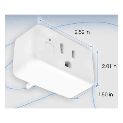 Adaptador PlugIn inalámbrico WIFI/ Nube P2P / Medición de consumo/ Soporta Google y Alexa / 15A