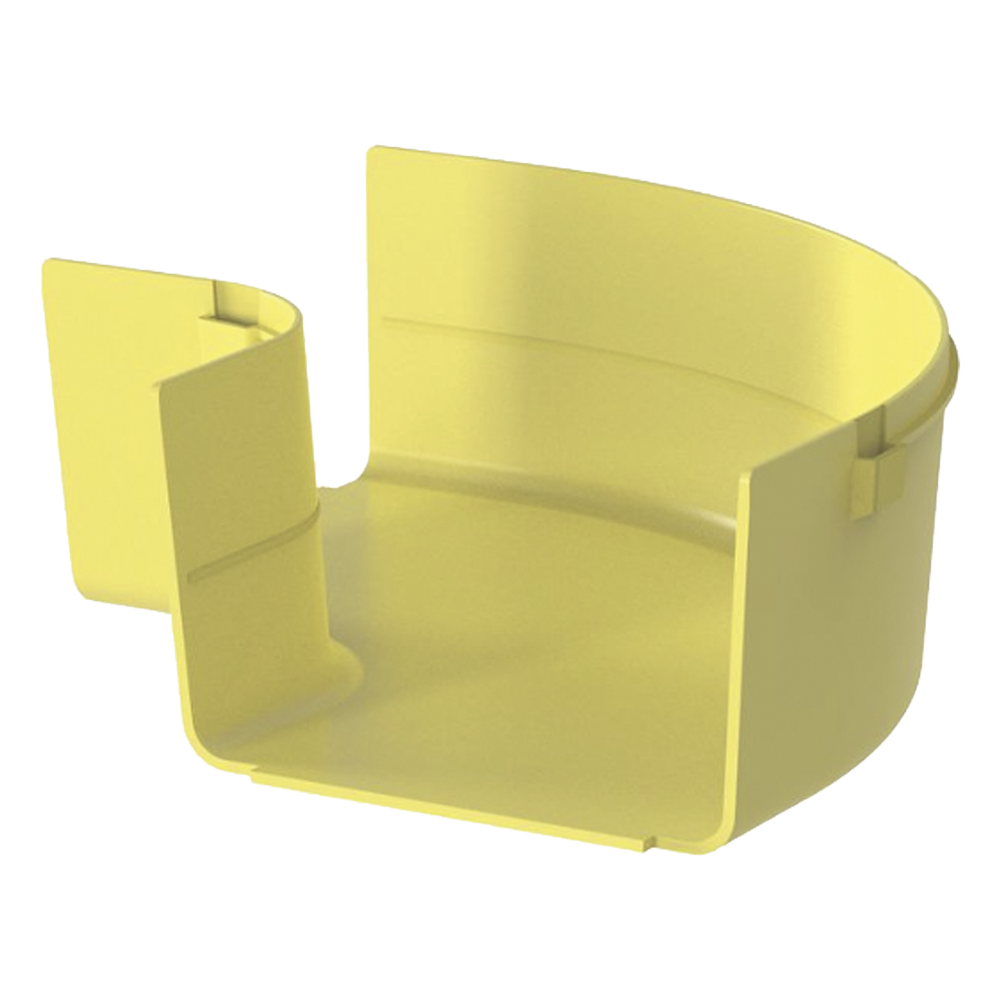 Ángulo Recto a 90º Horizontal, Para Canaletas FiberRunner™ 6X4, Color Amarillo